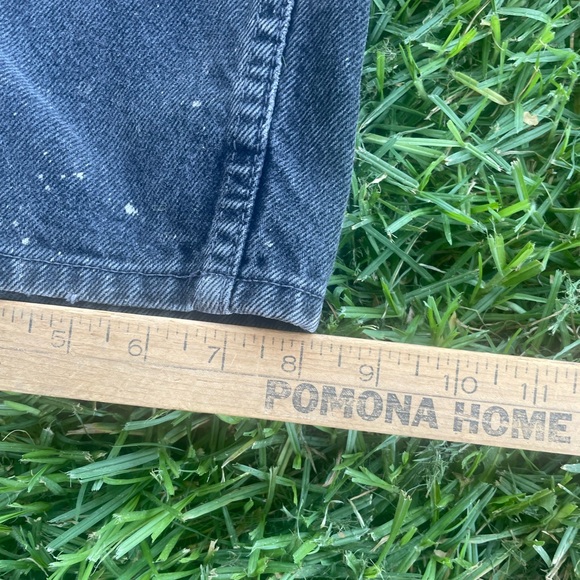 90s Y2K VINTAGE LEVIS 501 DENIM BUTTON FLY BLACK JEANS SPLATTER 36 - Picture 11 of 13